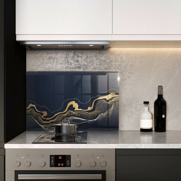 Osłona na płytę indukcyjną Abstrakcja złote linie