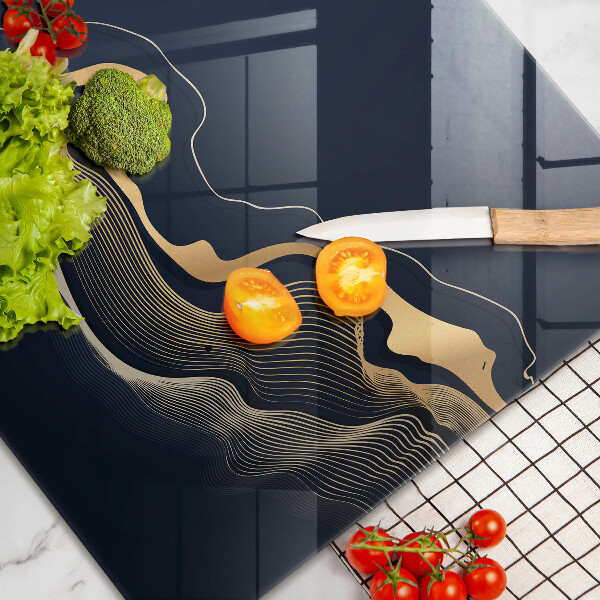 Osłona na płytę indukcyjną Abstrakcja złote linie