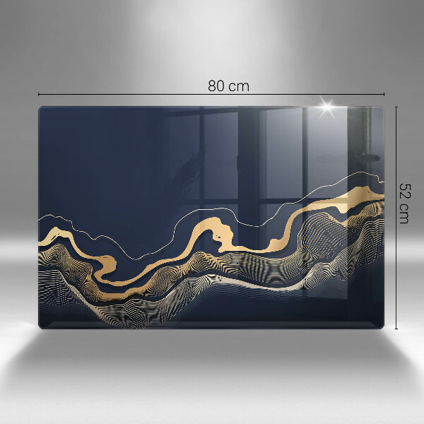 Osłona na płytę indukcyjną Abstrakcja złote linie