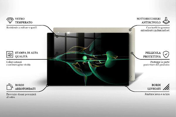 Osłona na płytę indukcyjną Nowoczesna abstrakcja