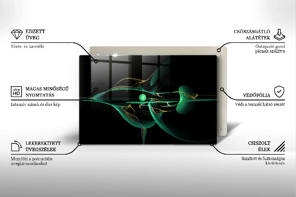Osłona na płytę indukcyjną Nowoczesna abstrakcja