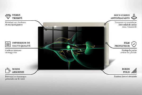 Osłona na płytę indukcyjną Nowoczesna abstrakcja