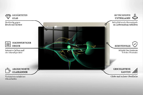 Osłona na płytę indukcyjną Nowoczesna abstrakcja
