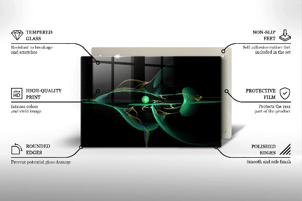 Osłona na płytę indukcyjną Nowoczesna abstrakcja