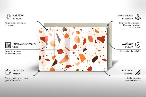 Osłona płyty indukcyjnej Dekoracyjny gres kamień