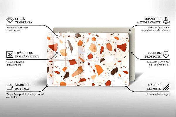 Osłona płyty indukcyjnej Dekoracyjny gres kamień