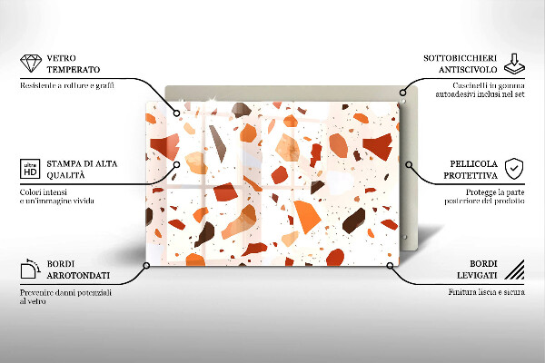 Osłona płyty indukcyjnej Dekoracyjny gres kamień