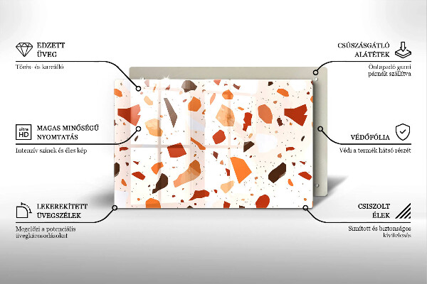 Osłona płyty indukcyjnej Dekoracyjny gres kamień