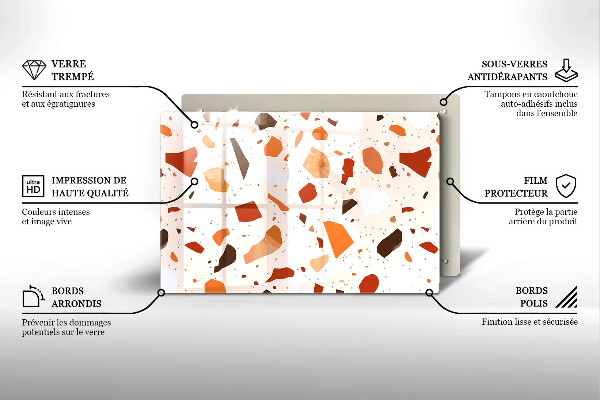 Osłona płyty indukcyjnej Dekoracyjny gres kamień