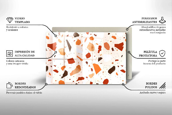 Osłona płyty indukcyjnej Dekoracyjny gres kamień