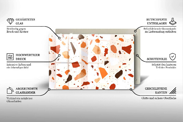 Osłona płyty indukcyjnej Dekoracyjny gres kamień