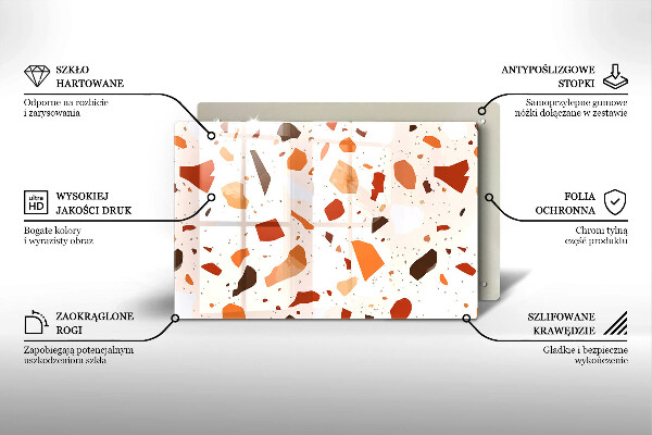 Osłona płyty indukcyjnej Dekoracyjny gres kamień
