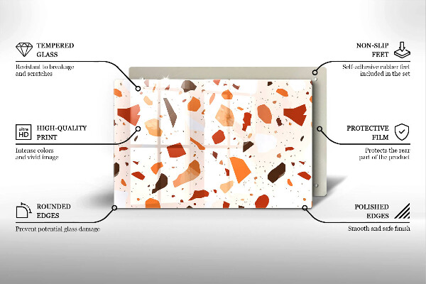 Osłona płyty indukcyjnej Dekoracyjny gres kamień