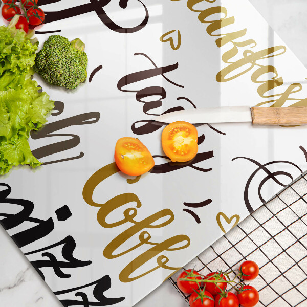 Osłona na płytę indukcyjną Napisy Bon appetit