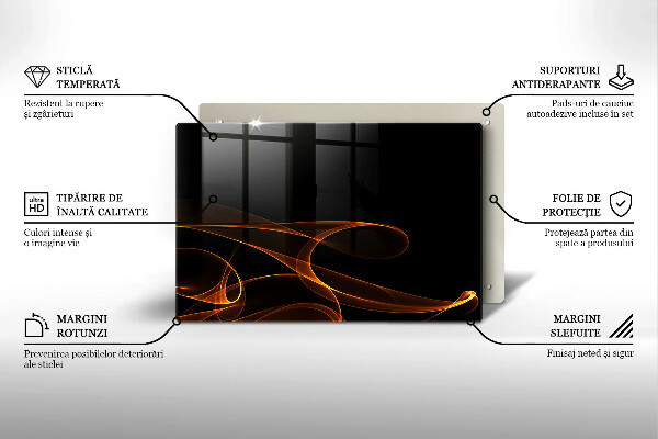 Osłona na płytę indukcyjną Abstrakcyjne linie