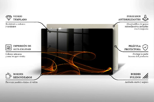 Osłona na płytę indukcyjną Abstrakcyjne linie