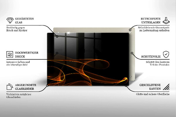 Osłona na płytę indukcyjną Abstrakcyjne linie