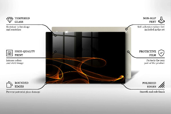 Osłona na płytę indukcyjną Abstrakcyjne linie