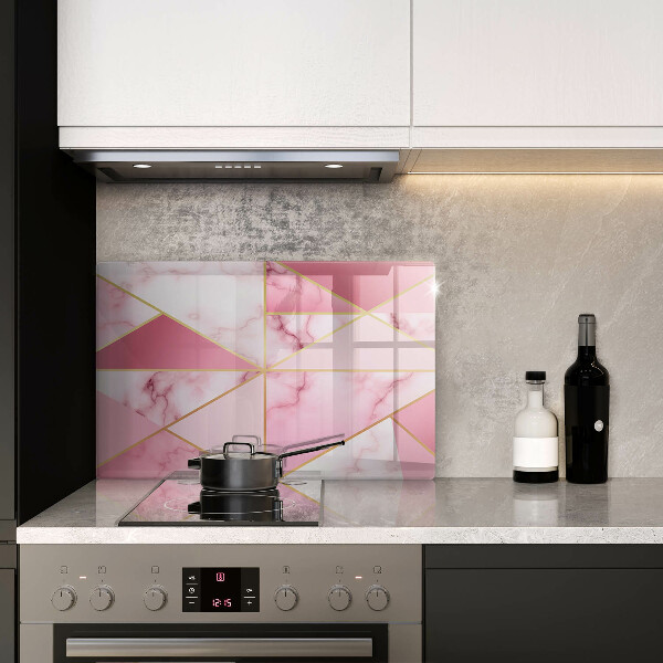 Osłona na płytę indukcyjną Geometryczny marmur