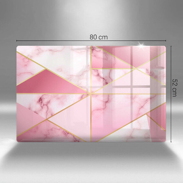 Osłona na płytę indukcyjną Geometryczny marmur