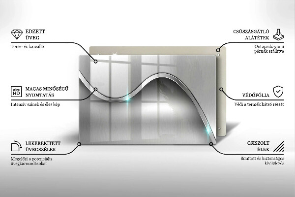 Osłona na płytę indukcyjną Metalowa abstrakcja