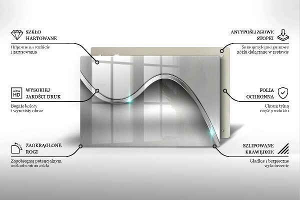 Osłona na płytę indukcyjną Metalowa abstrakcja