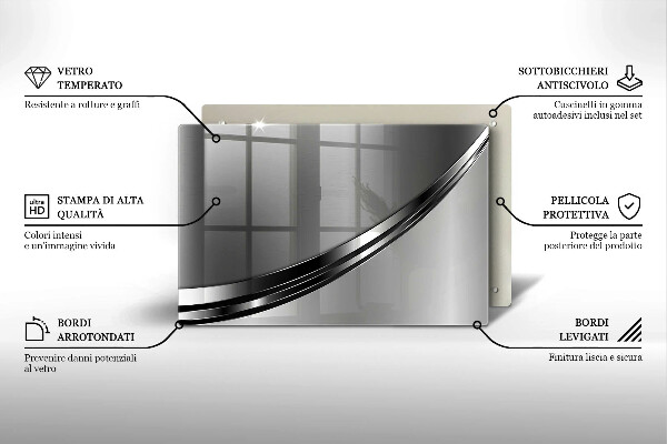Osłona na płytę indukcyjną Metalowa abstrakcja
