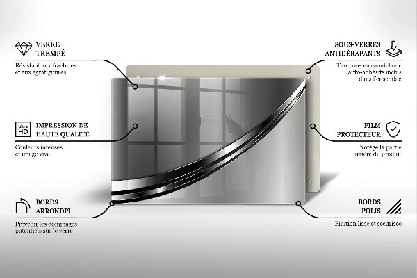 Osłona na płytę indukcyjną Metalowa abstrakcja