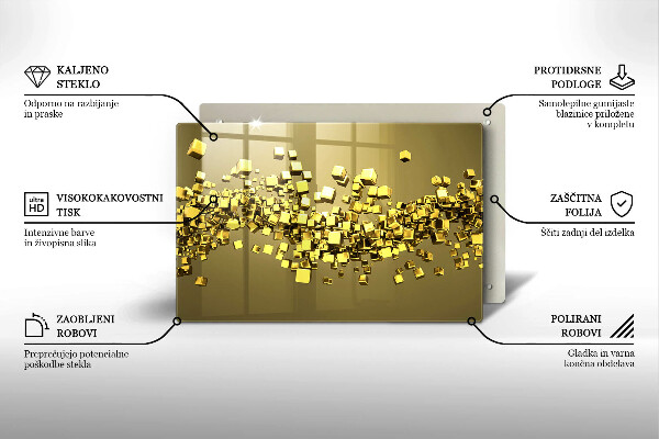Osłona na płytę indukcyjną Abstrakcja geometria 3D