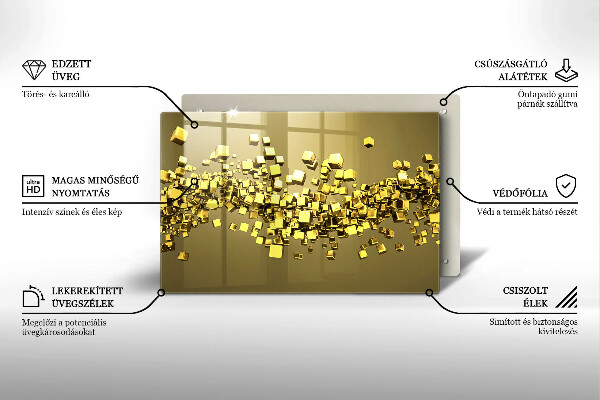 Osłona na płytę indukcyjną Abstrakcja geometria 3D