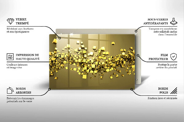 Osłona na płytę indukcyjną Abstrakcja geometria 3D