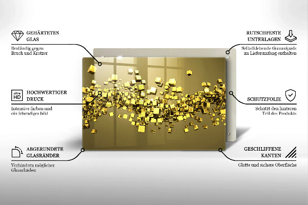 Osłona na płytę indukcyjną Abstrakcja geometria 3D