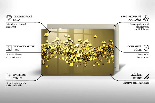 Osłona na płytę indukcyjną Abstrakcja geometria 3D