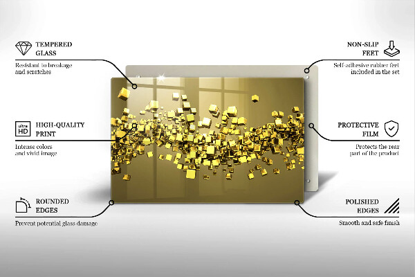 Osłona na płytę indukcyjną Abstrakcja geometria 3D
