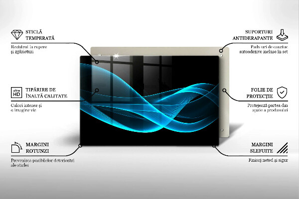 Osłona na płytę indukcyjną Niebieska abstrakcja