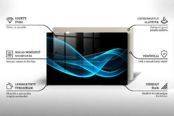 Osłona na płytę indukcyjną Niebieska abstrakcja