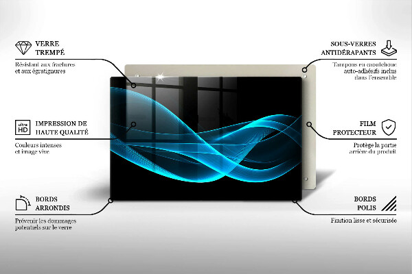 Osłona na płytę indukcyjną Niebieska abstrakcja