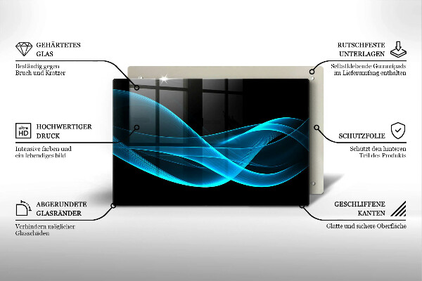 Osłona na płytę indukcyjną Niebieska abstrakcja