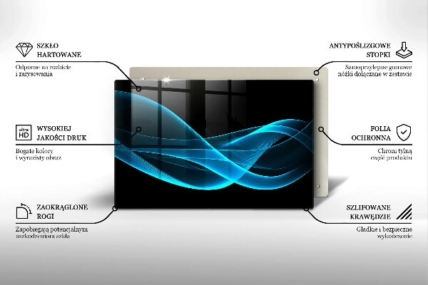 Osłona na płytę indukcyjną Niebieska abstrakcja