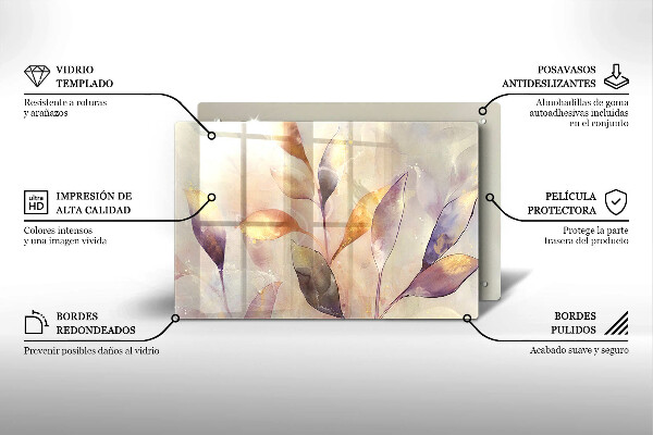 Osłona na płytę indukcyjną Malowane boho liście