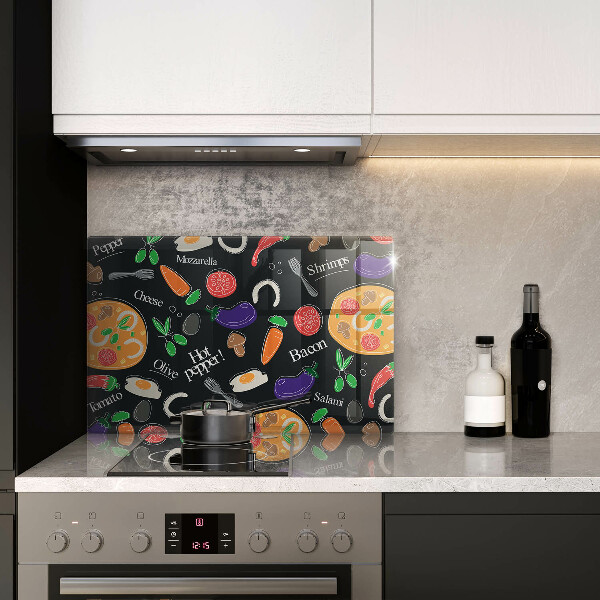 Osłona na płytę indukcyjną Ilustracja jedzenie