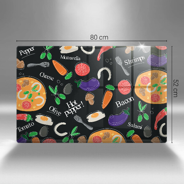 Osłona na płytę indukcyjną Ilustracja jedzenie