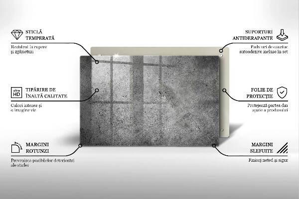 Osłona na płytę indukcyjną Beton kamień tekstura