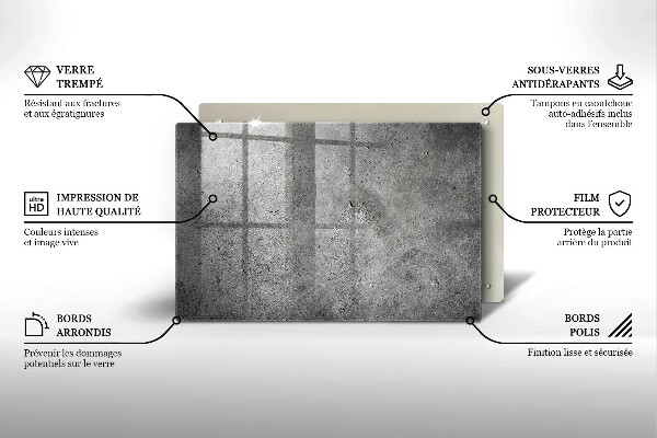 Osłona na płytę indukcyjną Beton kamień tekstura
