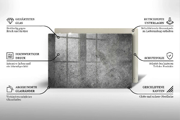 Osłona na płytę indukcyjną Beton kamień tekstura