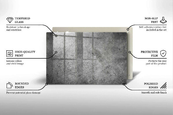 Osłona na płytę indukcyjną Beton kamień tekstura
