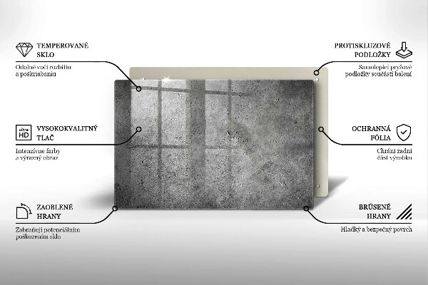 Osłona na płytę indukcyjną Beton kamień tekstura