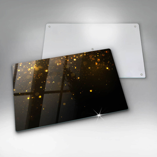 Osłona na płytę indukcyjną Złoty brokat