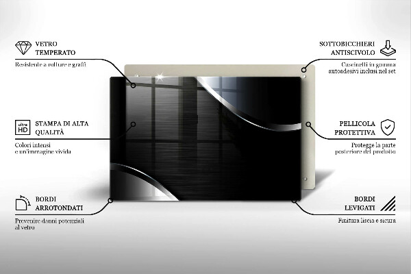 Osłona na płytę indukcyjną Metalowa abstrakcja
