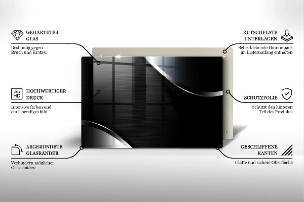Osłona na płytę indukcyjną Metalowa abstrakcja